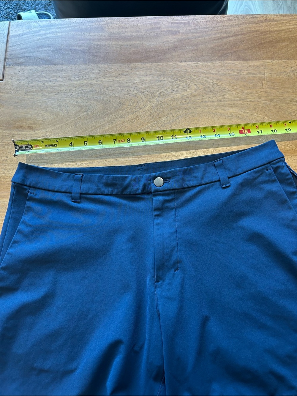 lululemon Men's Deep Blue Flat-Front Performance Shorts